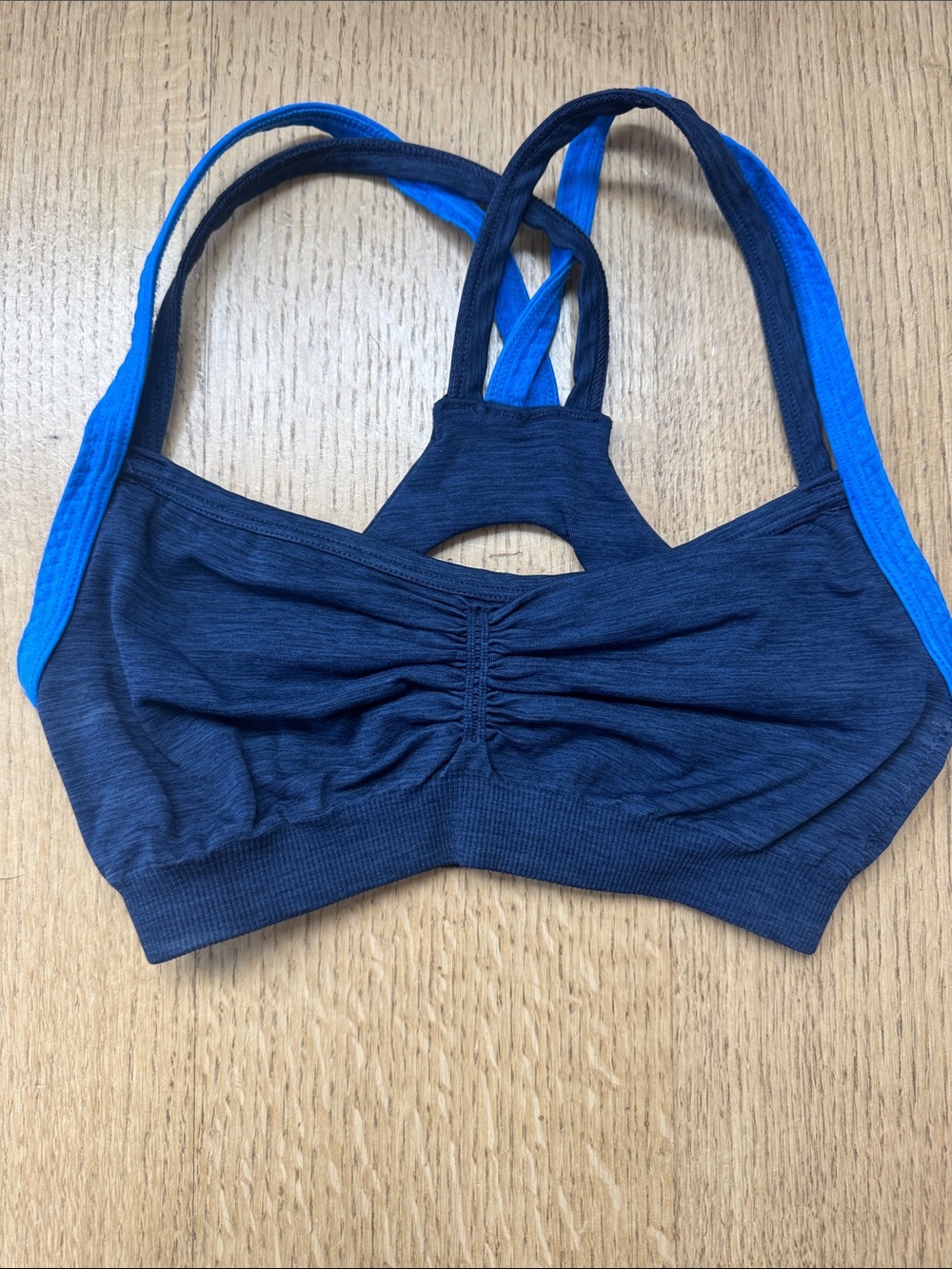 Athleta Navy and Bright Blue Sports Bra